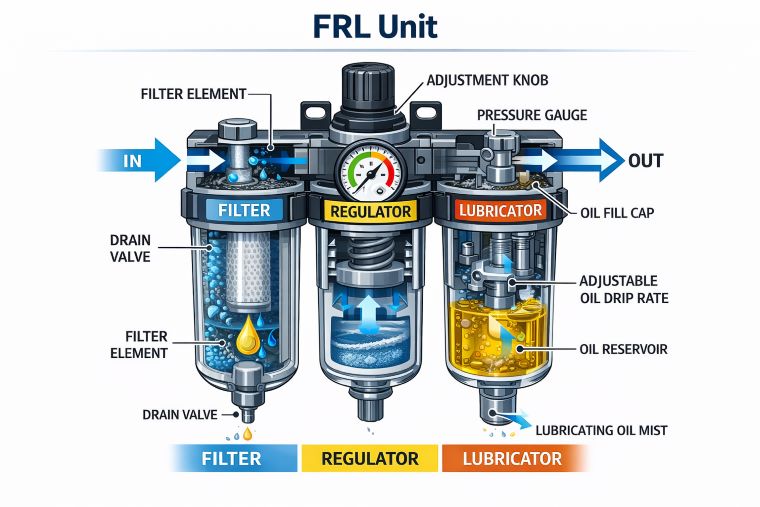 Understanding FRL Units in Pneumatic Systems