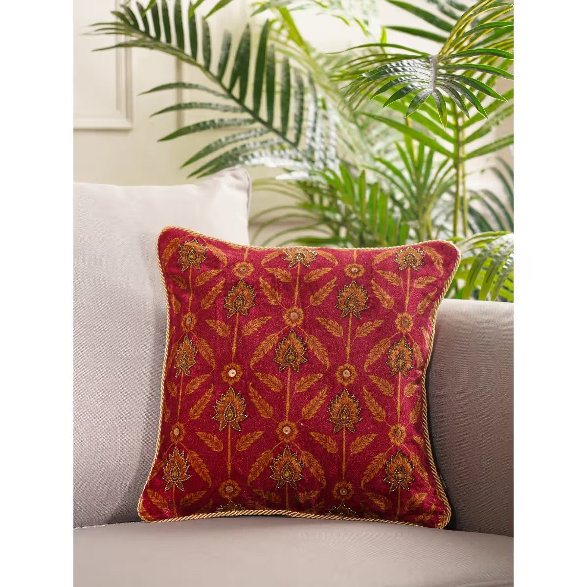 Damask Scrollwork Cushion