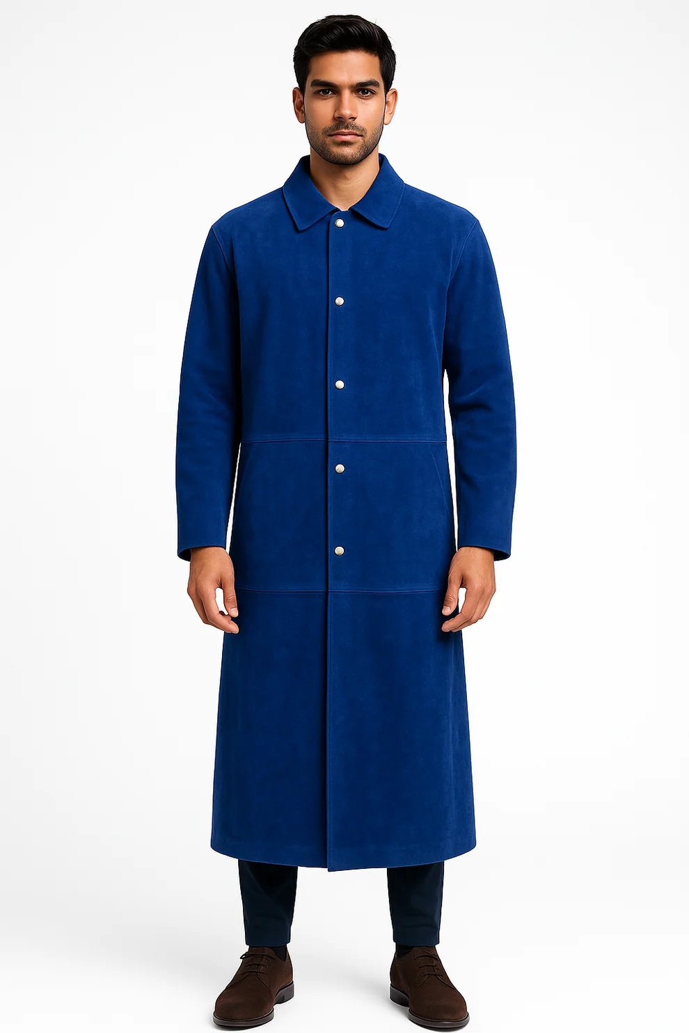 Heat &amp; Water Repellent Leather Foundry Long Coat